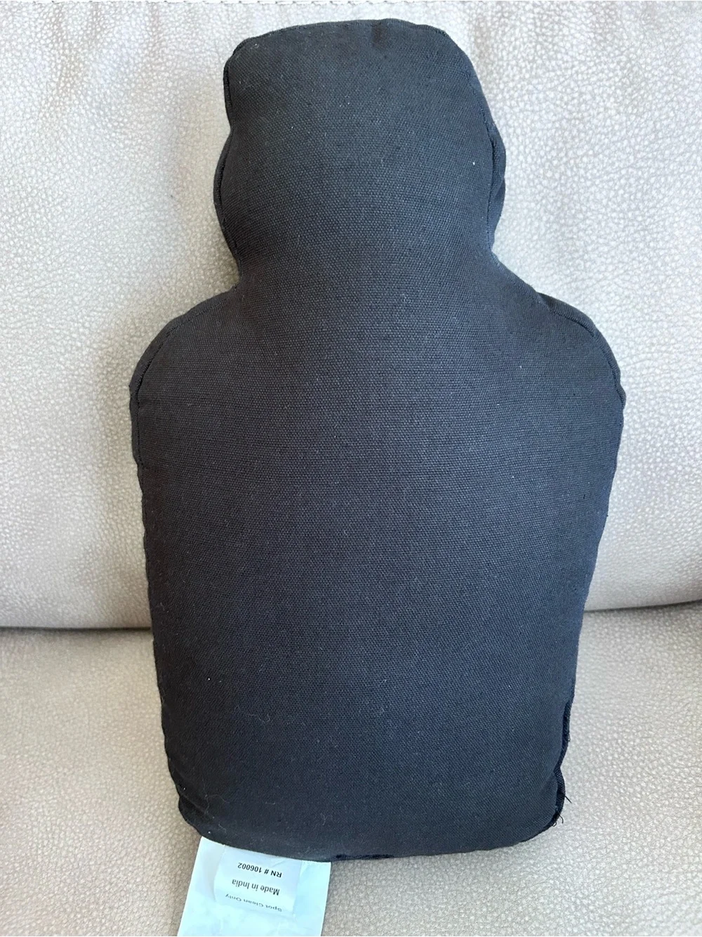 Black Poison Bottle Beaded Decorative Pillow